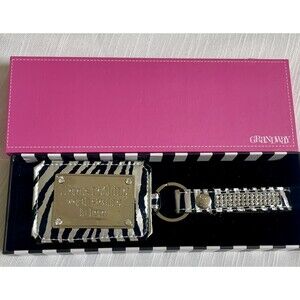 GRANDWAY Bling Luggage Tag Zebra “There Is Nothing Worth Stealing In Here”  New